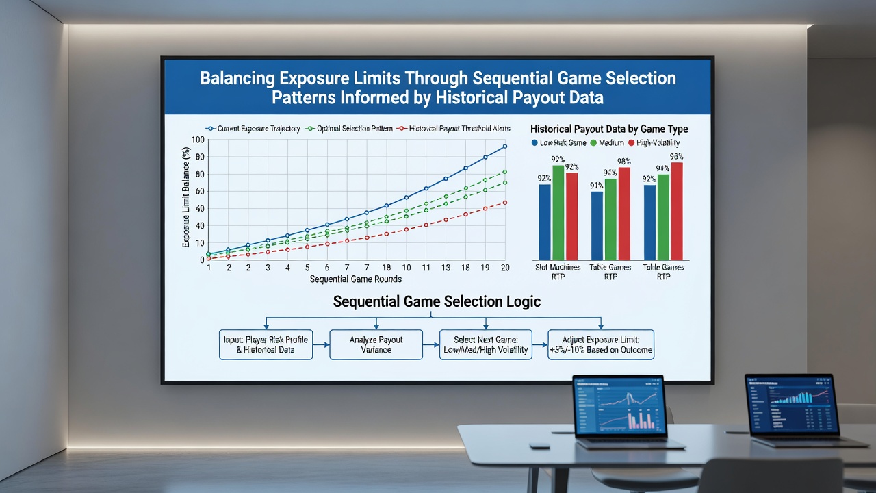 Visualization of sequential game selection pathways mapped against payout distribution curves and risk exposure bands