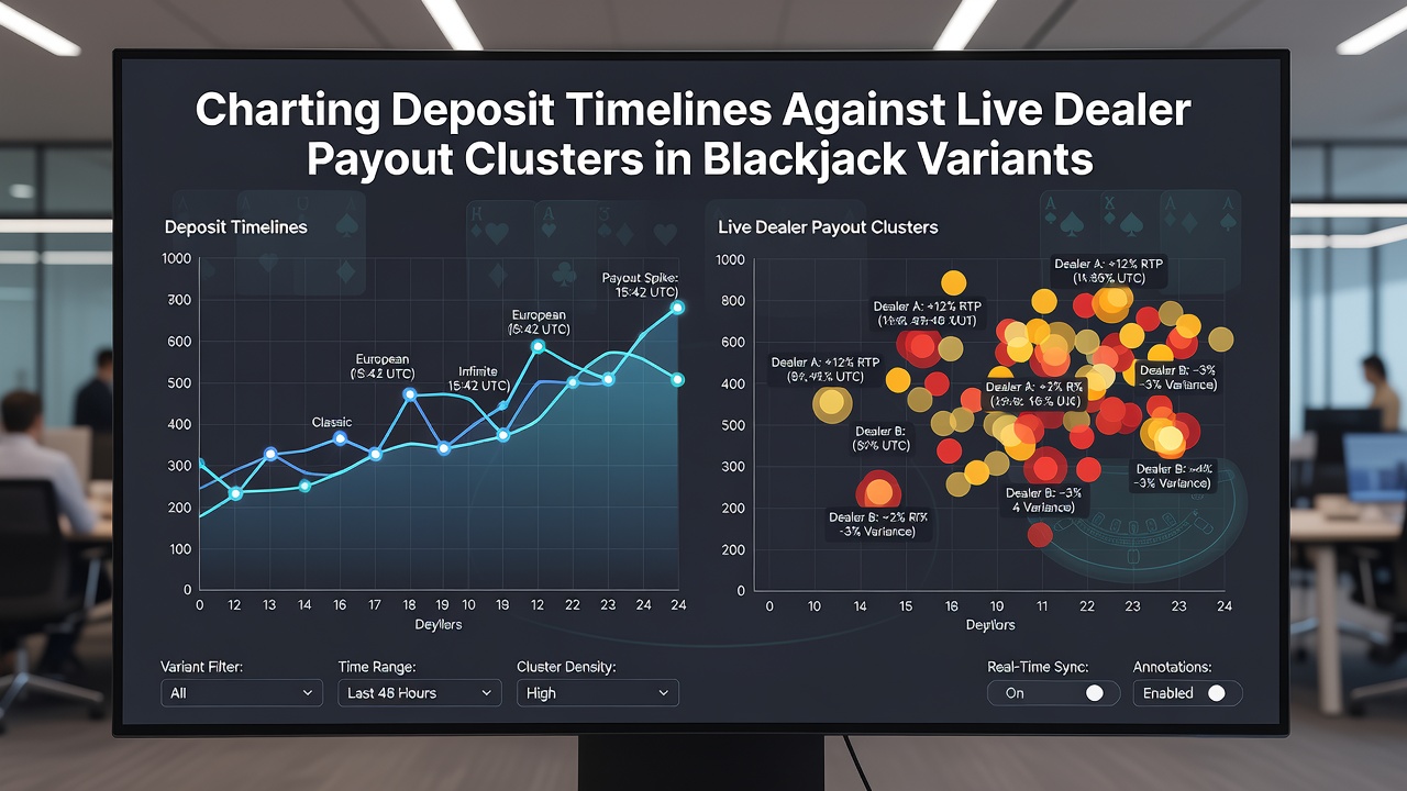 Detailed visualization of payout cluster density mapped against deposit entry points in live blackjack