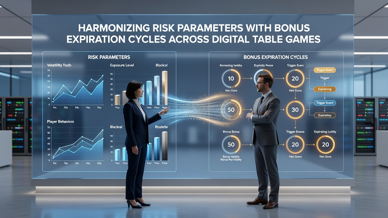 Analytics dashboard displaying synchronized risk controls and countdown timers for multiple table game bonuses
