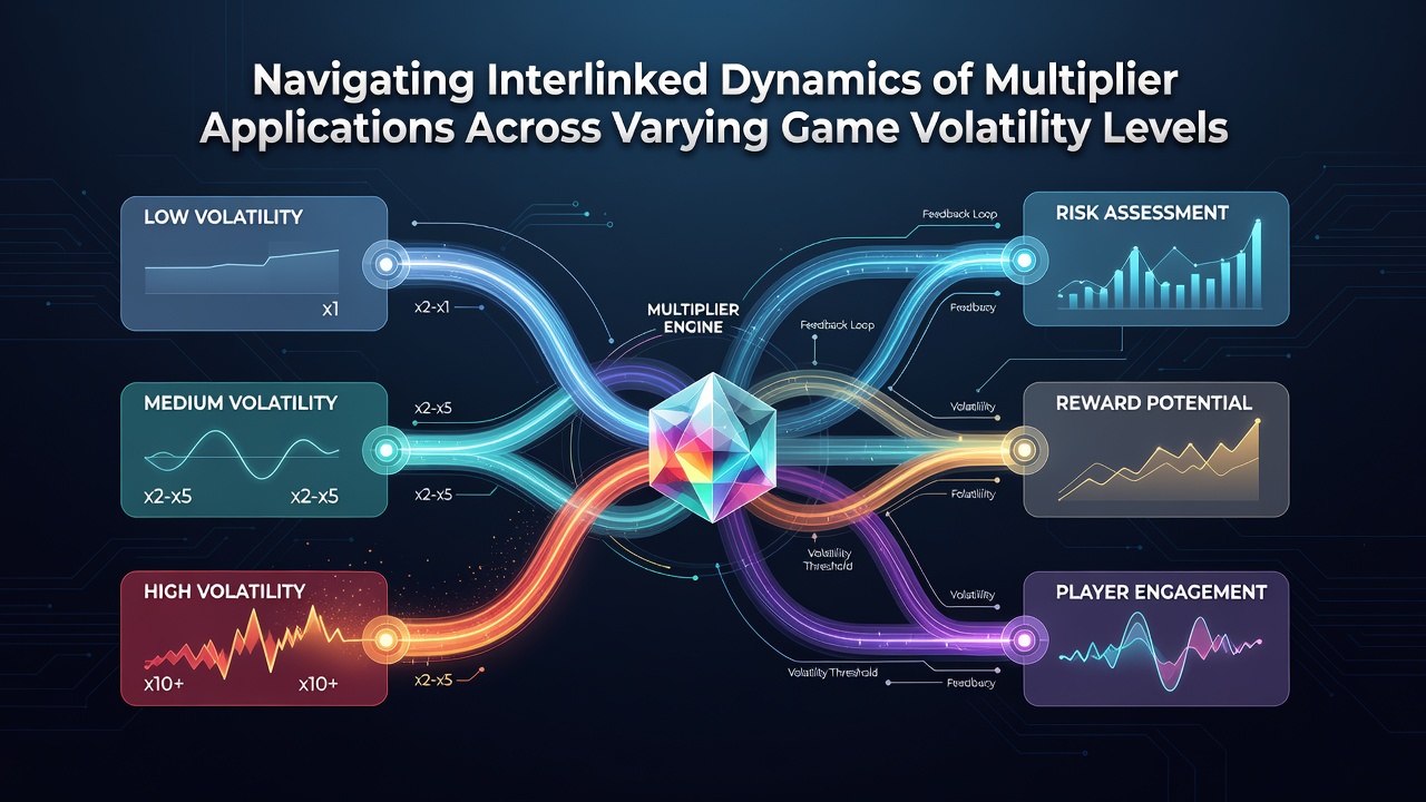 Chart comparing multiplier impact on medium and high volatility slot sessions over 500 spins
