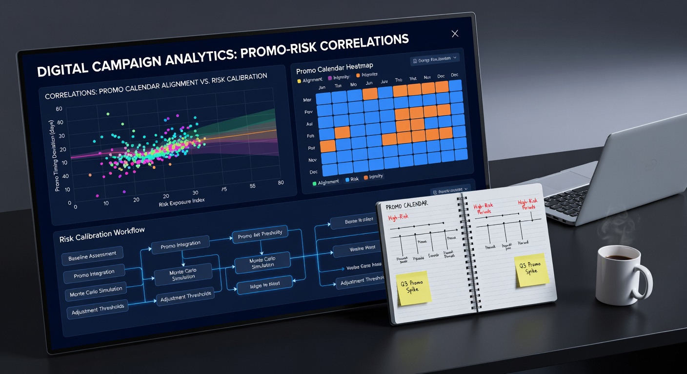 Analytics dashboard illustrating correlations between promotional timelines and risk calibration adjustments across casino platforms