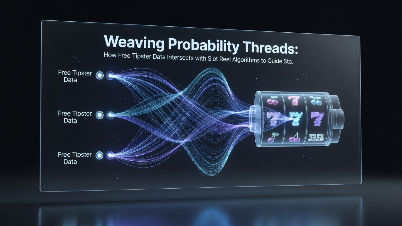 Diagram of data threads from tipster statistics feeding into slot reel probability models for stake guidance